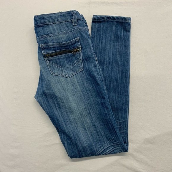 Urban Behavior Women's Jeans Size 28 Fit Melrose Stretch Skinny Leg Whiskered - Picture 1 of 5